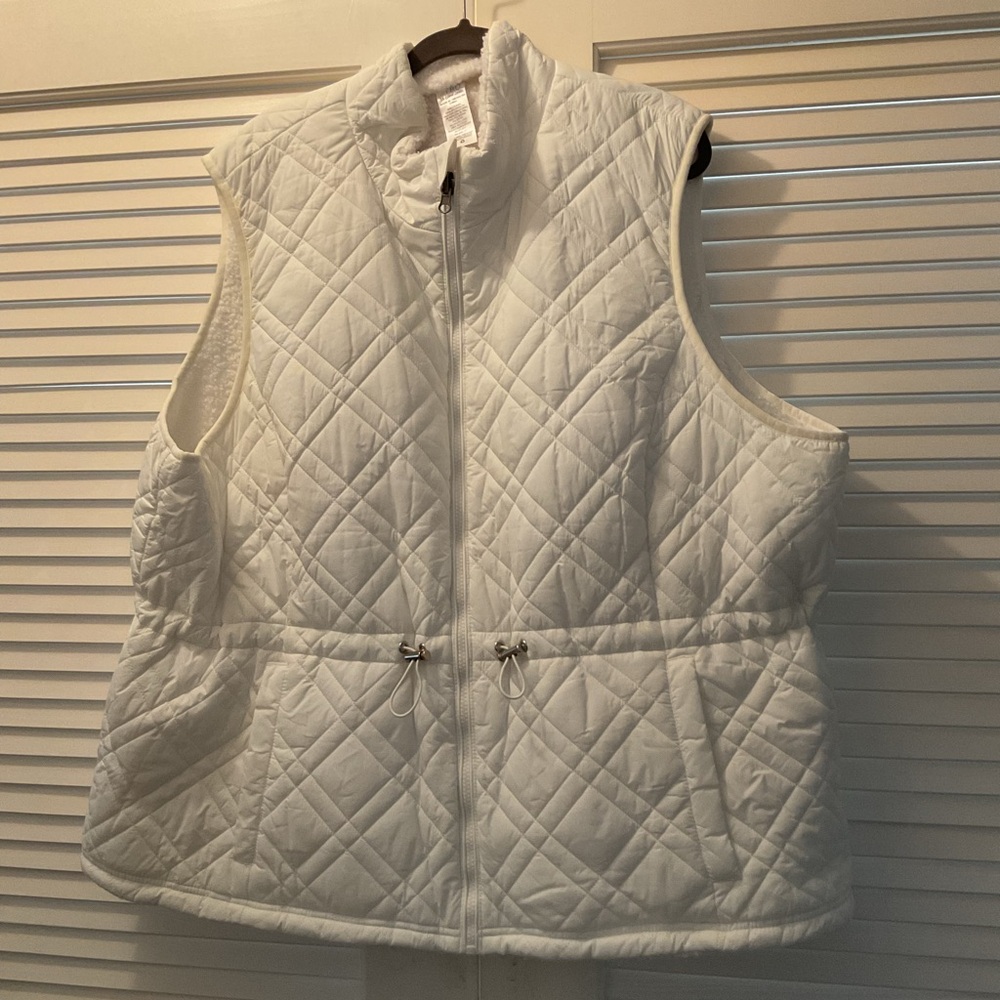 White Quilted Vest